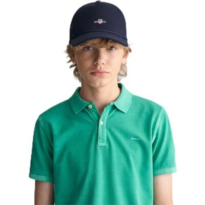 GANT Unisex barn sköld bomull twill keps basebollkeps, Kvällsblå, L-XL GANT Unisex barn sköld bomull twill keps basebollkeps, Kvällsblå, L-XL