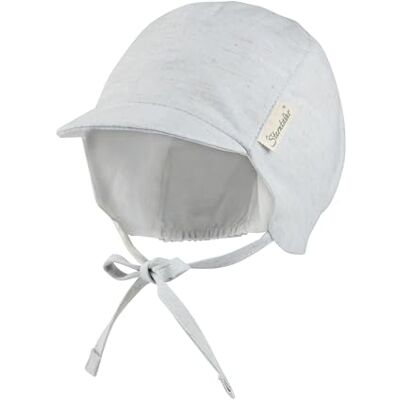 Sterntaler Keps med knytband, gråmelerad solhatt, Ljusblå, 35 Sterntaler Keps med knytband, gråmelerad solhatt, Ljusblå, 35