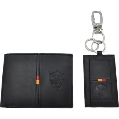 AS Roma 100% läder plånbok och nyckelring set ROM 163447, Svart, Standard, Samtida AS Roma 100% läder plånbok och nyckelring set ROM 163447, Svart, Standard, Samtida