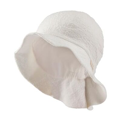 Sterntaler Flickor barn bomull med kort nackskydd solhatt, Vit, 49 Sterntaler Flickor barn bomull med kort nackskydd solhatt, Vit, 49