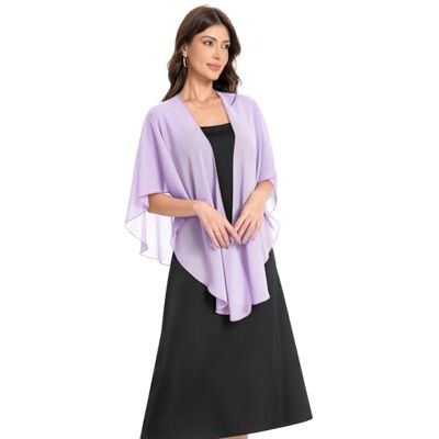 Hotshawl Kvinnors chiffong sjalar och sjalar bröllopsfest ren sjal halsduk för aftonklänningar accessoarer täcka upp, Lila, one size Hotshawl Kvinnors chiffong sjalar och sjalar bröllopsfest ren sjal halsduk för aftonklänningar accessoarer täcka upp, Lila, one size