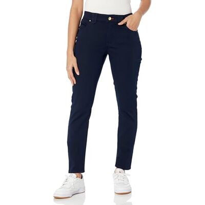 Tommy Hilfiger kvinnors smala ankel satin färg byxor, Sky Captain, 32 SE Tommy Hilfiger kvinnors smala ankel satin färg byxor, Sky Captain, 32 SE
