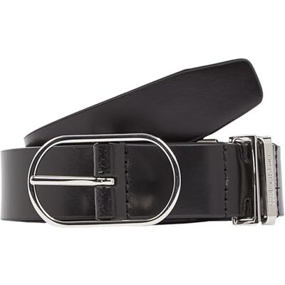 Calvin Läder Bälte Metall Loops Dam, Svart (Ck Black), 125 Calvin Läder Bälte Metall Loops Dam, Svart (Ck Black), 125