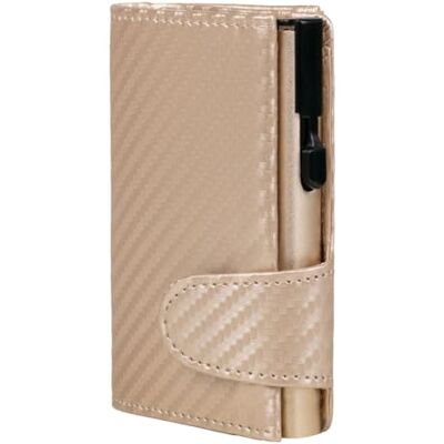 CLICKSAFE Unisex myntbörs resetillbehör plånbok, champagne, 10,0 x 6,5 x 2,5 cm CLICKSAFE Unisex myntbörs resetillbehör plånbok, champagne, 10,0 x 6,5 x 2,5 cm