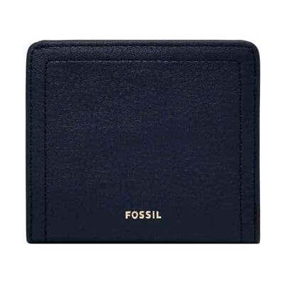 Fossil Logan Mini-Bifold-plånbok av läder eller polyuretan för kvinnor, Midnattblå, L 13,8 cm x P 2,5 cm x A 8,9 cm Fossil Logan Mini-Bifold-plånbok av läder eller polyuretan för kvinnor, Midnattblå, L 13,8 cm x P 2,5 cm x A 8,9 cm