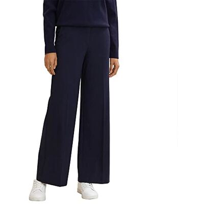 TOM TAILOR Damer Lea raka tygbyxor 1033285, 30025 Navy Midnight Blue, 32W / 32L TOM TAILOR Damer Lea raka tygbyxor 1033285, 30025 Navy Midnight Blue, 32W / 32L