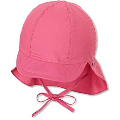 Sterntaler Unisex barn toppmössa med nackskydd med band och infällbara öronlappar solhatt, Korall, 51 Sterntaler Unisex barn toppmössa med nackskydd med band och infällbara öronlappar solhatt, Korall, 51