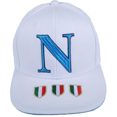Enzo Castellano SSC NAPOLI Officiell produkt basebollkeps 123311 SCN, Vit, one size Enzo Castellano SSC NAPOLI Officiell produkt basebollkeps 123311 SCN, Vit, one size