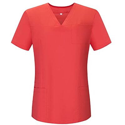 MISEMIYA Dam sanitetsväska sanitär uniform för kvinnor 707, röd, S MISEMIYA Dam sanitetsväska sanitär uniform för kvinnor 707, röd, S