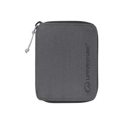 Lifeventure RFID skyddad dubbelvikt plånbok för män, tillverkad av miljövänligt återvunnet material, grå, en storlek Lifeventure RFID skyddad dubbelvikt plånbok för män, tillverkad av miljövänligt återvunnet material, grå, en storlek