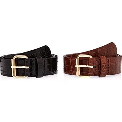 Trendyol Damer färgad 2 pack Buckled kvinnan bälte, flerfärgad, Flerfärgad, S Trendyol Damer färgad 2 pack Buckled kvinnan bälte, flerfärgad, Flerfärgad, S