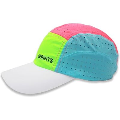 Sprints Race Day Performance HyperG Racing Cap Den lätta, snabbtorkande, löpning, sporthatt, en storlek, unisex, Briskera ut blocken, one size Sprints Race Day Performance HyperG Racing Cap Den lätta, snabbtorkande, löpning, sporthatt, en storlek, unisex, Briskera ut blocken, one size