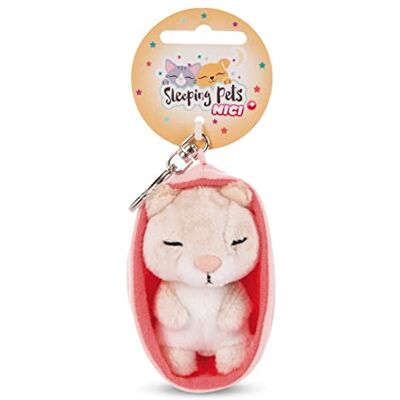 NICI Nyckelhållare med katt med lejonmönster 8cm NICI Nyckelhållare med katt med lejonmönster 8cm