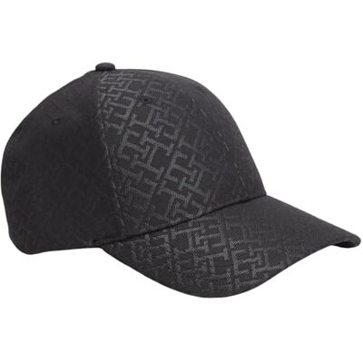Tommy Hilfiger Dam TH Monogram Cap AW0AW18058 keps, svart, en storlek, svart (svart), one size Tommy Hilfiger Dam TH Monogram Cap AW0AW18058 keps, svart, en storlek, svart (svart), one size