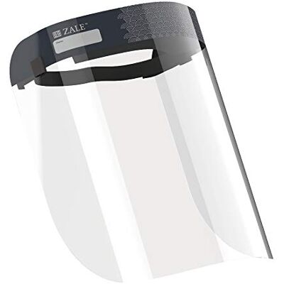 Zale FDA-registrerat skyddat ansiktsskydd med stretchbart Headband, allt-runt skydd med lätt, anti-dimma transparent underlägg, mörk grå, 10 st/paket Zale FDA-registrerat skyddat ansiktsskydd med stretchbart Headband, allt-runt skydd med lätt, anti-dimma transparent underlägg, mörk grå, 10 st/paket