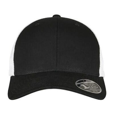 Flexfit Unisex basebollkeps, svart/vit, En Storlek Flexfit Unisex basebollkeps, svart/vit, En Storlek