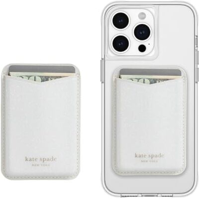 kate spade new york magnetisk plånbok/korthållare – kompatibel med MagSafe-plånbok – vit glitter kate spade new york magnetisk plånbok/korthållare – kompatibel med MagSafe-plånbok – vit glitter