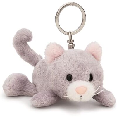 NICI Nyckelring, katt, 10 cm, grå, lojal följeslagare för ryggsäck eller väska, nyckelhållare för små och stora, 62133 NICI Nyckelring, katt, 10 cm, grå, lojal följeslagare för ryggsäck eller väska, nyckelhållare för små och stora, 62133