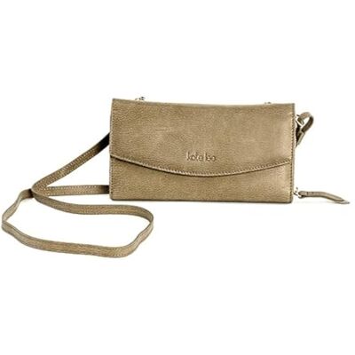 Kate Lee Tobacco avec intérieur portefeuille Sac à bandoulière en Cuir NLIYANE GRIS MUD interiör plånbok korthållare väska två läder och kedja axelremmar Kate Lee Tobacco avec intérieur portefeuille Sac à bandoulière en Cuir NLIYANE GRIS MUD interiör plånbok korthållare väska två läder och kedja axelremmar