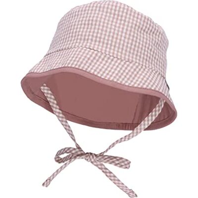 Sterntaler Unisex barn vändbar fiskarhatt Vichy-rutig barnmössa, rosa, normal, ROSA Sterntaler Unisex barn vändbar fiskarhatt Vichy-rutig barnmössa, rosa, normal, ROSA