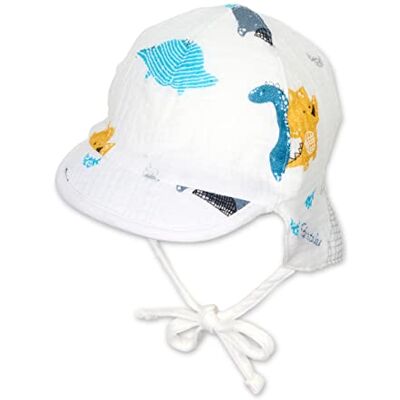 Sterntaler Unisex barn, vändbar skärmmössa, nacke, dinos, barnmössa, ecru, normal, ecru Sterntaler Unisex barn, vändbar skärmmössa, nacke, dinos, barnmössa, ecru, normal, ecru