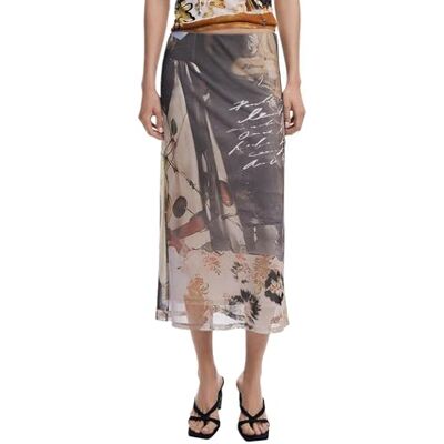 Desigual GONNA LONGUETTE DONNA BEIGE Desigual GONNA LONGUETTE DONNA BEIGE