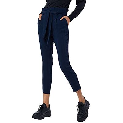 TOM TAILOR Damer paperbag byxor med bälte 1013713, 10668 Sky Captain Blue, 42 TOM TAILOR Damer paperbag byxor med bälte 1013713, 10668 Sky Captain Blue, 42
