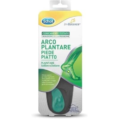 Scholl Innersulor för smärtlindring, fotvalvsstöd för platt fot, unisex, storlek S (EU 37–39,5) Scholl Innersulor för smärtlindring, fotvalvsstöd för platt fot, unisex, storlek S (EU 37–39,5)