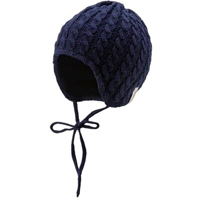 Sterntaler Unisex stickad mössa flätmönster utan, marinblå, 39 Sterntaler Unisex stickad mössa flätmönster utan, marinblå, 39