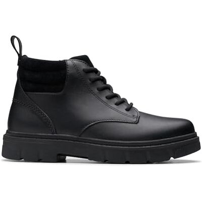 Clarks LorcamTrail Y Childrens Black Leather, 7 Clarks LorcamTrail Y Childrens Black Leather, 7