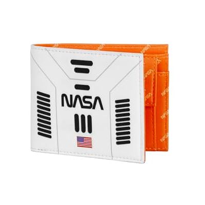 KARACTERMANIA NASA rymdskepp-herrplånbok, vit, 12 x 12 cm, Vitt, En storlek, Plånbok rymdskepp för män KARACTERMANIA NASA rymdskepp-herrplånbok, vit, 12 x 12 cm, Vitt, En storlek, Plånbok rymdskepp för män