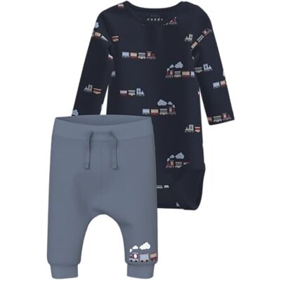 NAME IT Herr Nbmvroels Ls Body Set W Scarf, Flint Stone, Numeric_80, Flintad sten, numeric_80 NAME IT Herr Nbmvroels Ls Body Set W Scarf, Flint Stone, Numeric_80, Flintad sten, numeric_80