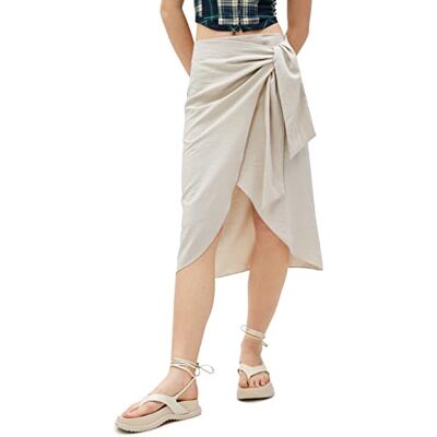 Koton dam midi viskos slips detalj kjol, Sten (080), 40 Koton dam midi viskos slips detalj kjol, Sten (080), 40