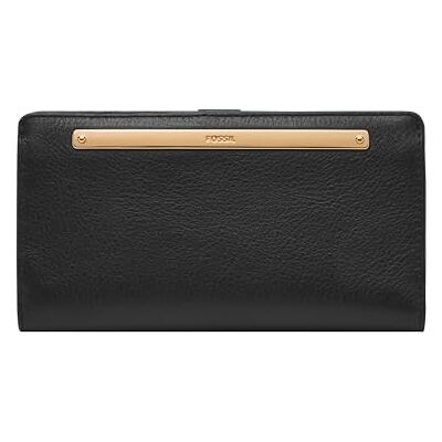 Fossil Women's Liza Leather Wallet Slim Minimalist Bifold, Black (Model: SL7891G001) Fossil Women's Liza Leather Wallet Slim Minimalist Bifold, Black (Model: SL7891G001)