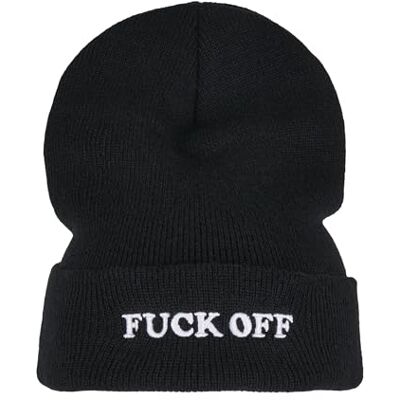Tee unisex fuck off beanie one size svart/vit, svart/vit, En Storlek Tee unisex fuck off beanie one size svart/vit, svart/vit, En Storlek