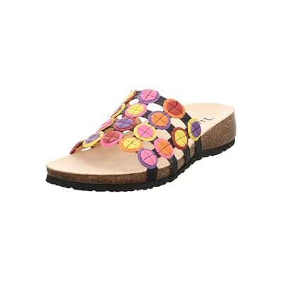 Think! Damen JULIA chromfrei gegerbte nachhaltige Pantolette, SCHWARZ/KOMBI 0020 Think! Damen JULIA chromfrei gegerbte nachhaltige Pantolette, SCHWARZ/KOMBI 0020