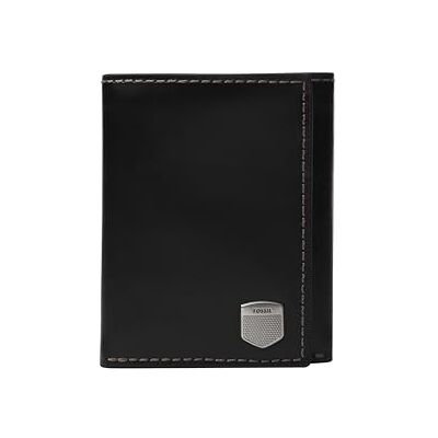 Fossil Men's Trifold Wallet, Hayes Black, One Size Fossil Men's Trifold Wallet, Hayes Black, One Size