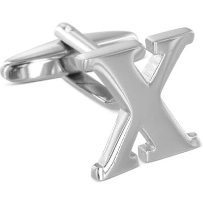 TEROON unisex manschettknapp bokstäver initialer"X" 608808 TEROON unisex manschettknapp bokstäver initialer"X" 608808