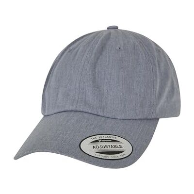 Flexfit Yupoong Low Profile Cotton Twill Unisex Dad Hat Cap för kvinnor och män, 6 paneler, baseballkeps, unstructured med mässingslås, ljunggrå, one size Flexfit Yupoong Low Profile Cotton Twill Unisex Dad Hat Cap för kvinnor och män, 6 paneler, baseballkeps, unstructured med mässingslås, ljunggrå, one size