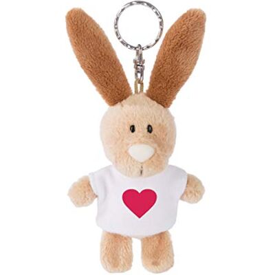 NICI 44729 nyckelring hare med t-shirt hjärta symbol 10 cm, beige NICI 44729 nyckelring hare med t-shirt hjärta symbol 10 cm, beige