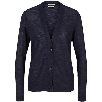 TOM TAILOR Damer Linne kofta 1030917, 10668 Sky Captain Blue, S TOM TAILOR Damer Linne kofta 1030917, 10668 Sky Captain Blue, S