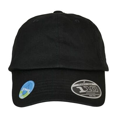 Flexfit Unisex Eco Washing 110 Ostructered Alpha Cap Baseballkeps, Svart, One Size Flexfit Unisex Eco Washing 110 Ostructered Alpha Cap Baseballkeps, Svart, One Size