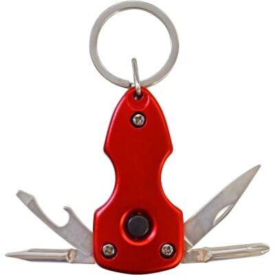 EURO MARKETING MANUFACTURING 6 x te 6-funktions multifunktionell nyckelring EURO MARKETING MANUFACTURING 6 x te 6-funktions multifunktionell nyckelring
