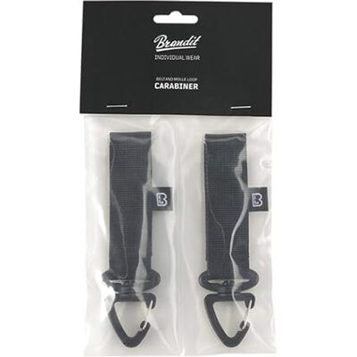 Brandit Bälte och Molle Loop Karbinhake Paket med 2 Svart Storlek OS Brandit Bälte och Molle Loop Karbinhake Paket med 2 Svart Storlek OS