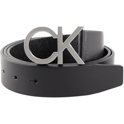 Calvin Herrbälte Ck Buckle Belt 3,5 cm läder, svart (ck svart), 90 Calvin Herrbälte Ck Buckle Belt 3,5 cm läder, svart (ck svart), 90