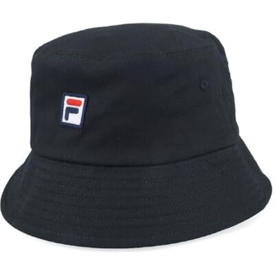 FILA Unisex Bizerte Fitted Bucket hatt, svart, one size FILA Unisex Bizerte Fitted Bucket hatt, svart, one size