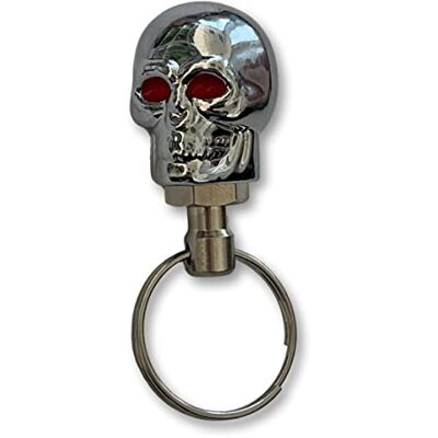 KUSTOM66 nyckelring dödskalle silver, silver, S KUSTOM66 nyckelring dödskalle silver, silver, S