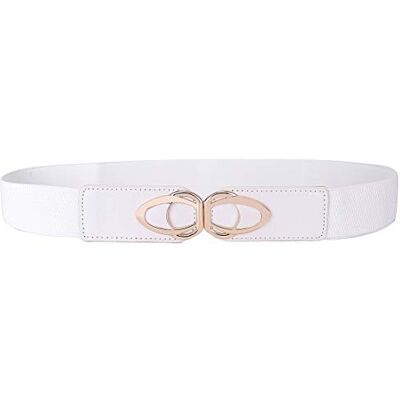 beltox fine Kvinnor Bälten Elastisk Sträckt Klänning Plus för Damer, Vit, 26-43 beltox fine Kvinnor Bälten Elastisk Sträckt Klänning Plus för Damer, Vit, 26-43