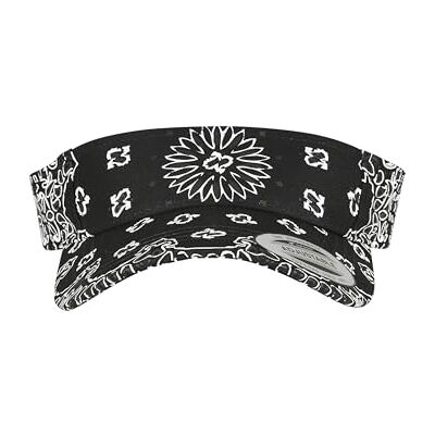 Flexfit Unisex visor bandana tryck basebollkeps, svart, en storlek Flexfit Unisex visor bandana tryck basebollkeps, svart, en storlek