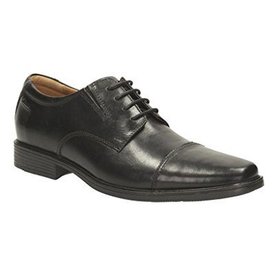 Clarks Tilden Cap Mens Black Leather, 8.5 Clarks Tilden Cap Mens Black Leather, 8.5